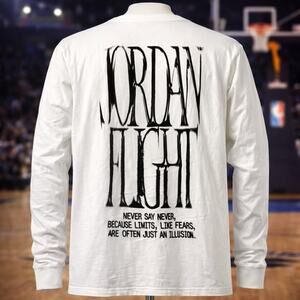 Nike Jordan Flight Never Say Never LS Shirt XXL 2XL Streetwear